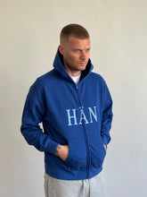 Load image into Gallery viewer, HÄN SECT ZIP-UP HOODIE (BLUE)