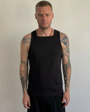 Load image into Gallery viewer, SQUARE NECK TANK TOP (BLACK)