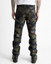 Load image into Gallery viewer, BLACKMEANS BORO PATCHWORK STRAIGHT JEANS (BLUE-GREEN)