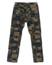 Load image into Gallery viewer, BLACKMEANS BORO PATCHWORK STRAIGHT JEANS (BLUE-GREEN)