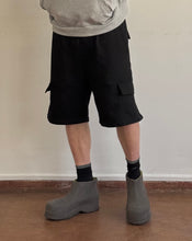 Load image into Gallery viewer, CARGO SWEATSHORTS (BLACK)
