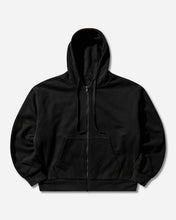 Load image into Gallery viewer, DOUBLE LAYER FLEECE ZIP-UP HOODIE (BLACK)
