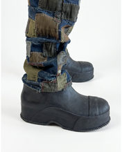 Load image into Gallery viewer, BLACKMEANS BORO PATCHWORK STRAIGHT JEANS (BLUE-GREEN)
