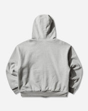 Load image into Gallery viewer, DOUBLE LAYER FLEECE ZIP-UP HOODIE (GREY MELANGE)
