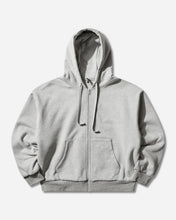 Load image into Gallery viewer, DOUBLE LAYER FLEECE ZIP-UP HOODIE (GREY MELANGE)
